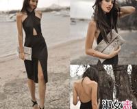 潮流欧美露背街拍更具风情