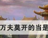 一夫当关万夫莫开的当是什么意思？
