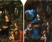 岩间圣母的诡异之处 圣母抓着无形的人头耶稣做出砍的手势