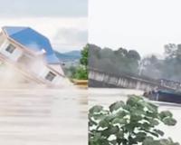 江西一栋楼瞬间被冲毁