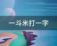 一斗米打一字