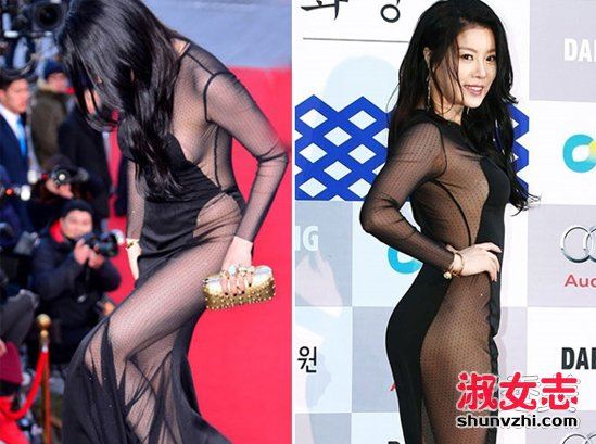 女明星卖肉照 女明星透视露肉照