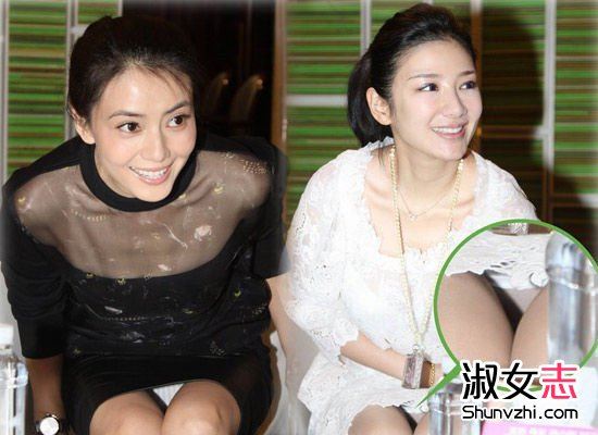 孙菲菲踩裙门全套图 孙菲菲裙子被踩掉事件
