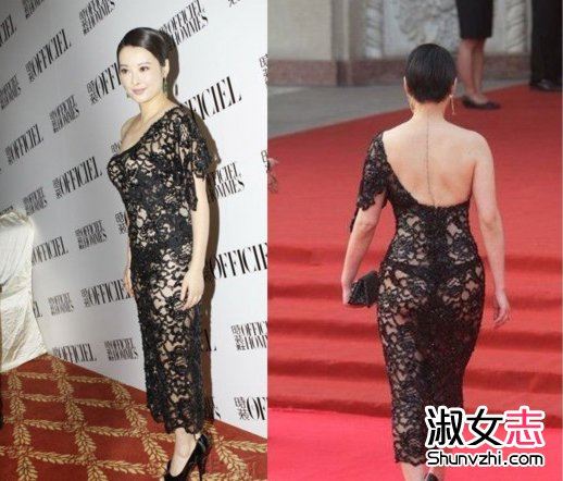 孙菲菲踩裙门全套图 孙菲菲裙子被踩掉事件