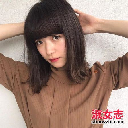 2018年好看的中长波波头发型图片