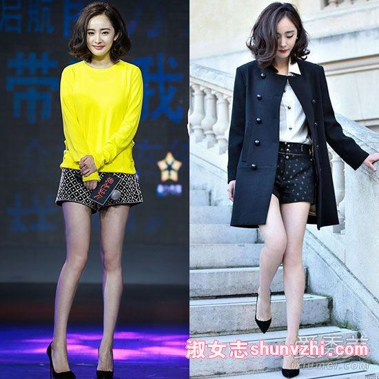 杨幂摆一字马 杨幂劈腿照