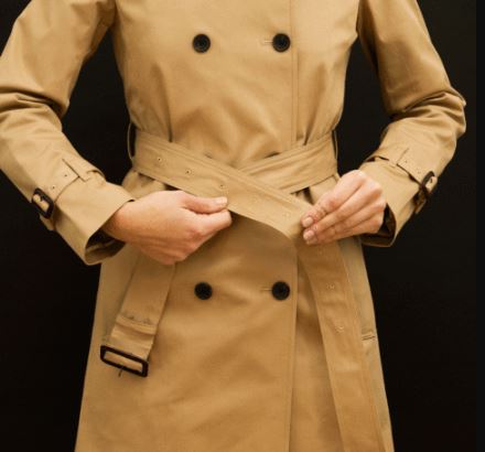 风衣有扣腰带系法图解 风衣腰带系法图解