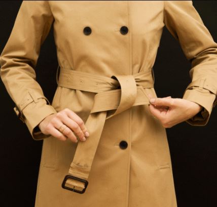 风衣有扣腰带系法图解 风衣腰带系法图解