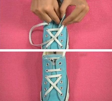 蝴蝶结鞋带的系法图解 鞋带蝴蝶结怎么系