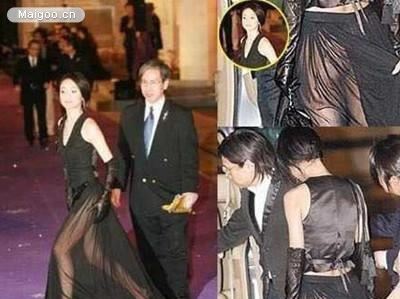 章子怡风骚露臀 欧美女星不穿底裤走光照