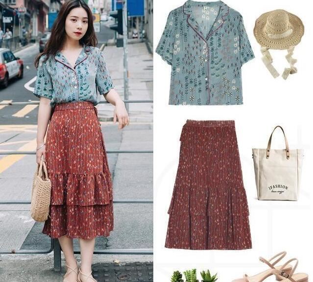 小碎花裙子配什么上衣好看