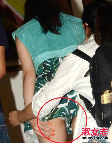 倪妮景甜走光照大全 女明星走光露点图片