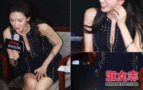 倪妮景甜走光照大全 女明星走光露点图片