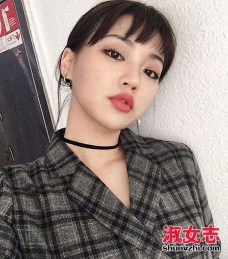 圆脸留空气刘海好看么 圆脸空气刘海图片