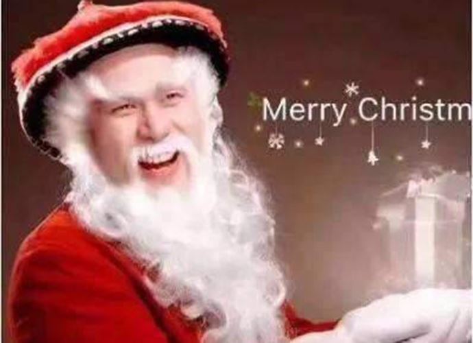 徐锦江的圣诞祝福 再度打扮成鳌拜送祝福