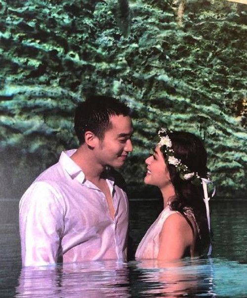  阿娇水下婚纱照 画面十分唯美浪漫