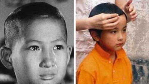 范丞丞洪金宝照片比太像了 小时候完全是一个模子刻出来的