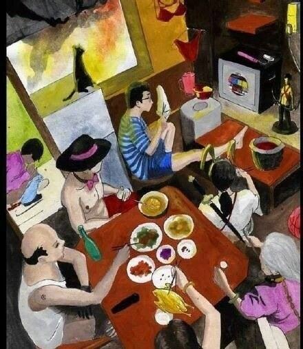 看懂才恐怖的灵异照片5张 一家人吃饭的恐怖图片详解