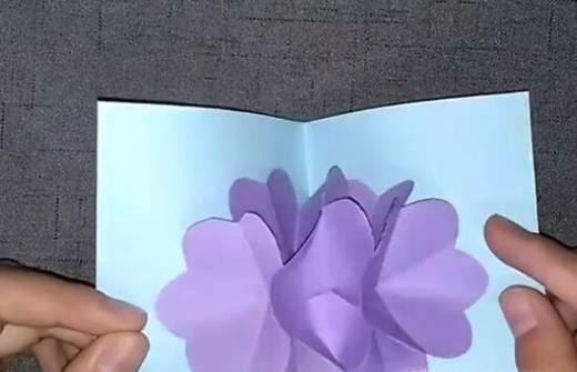 立体翻花贺卡怎么制作