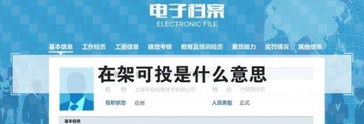 在架可投是什么意思？