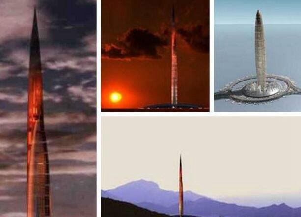 中国第一高楼1300米 上海超群大厦建筑高度1228米(只是设想)