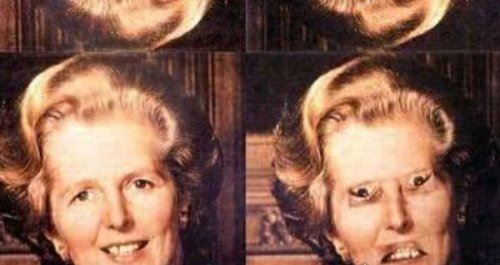 初看不觉异样 一张图倒过来吓死人(撒切尔效应)