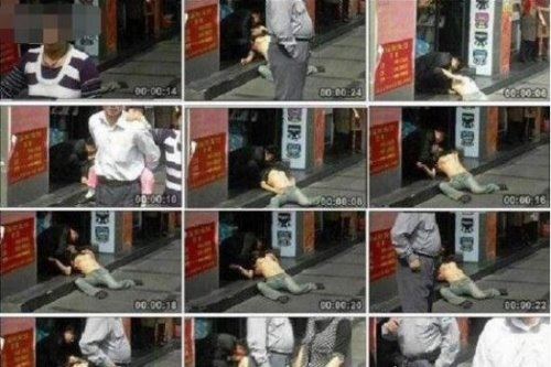 大街惊现舔奶门 大庭广众之下强吻醉酒女并舔奶