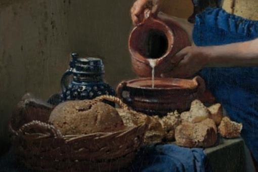 倒牛奶的女仆油画赏析