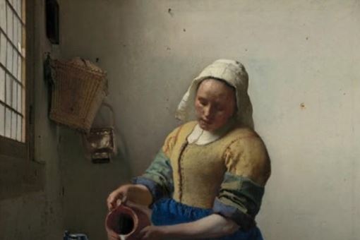 倒牛奶的女仆油画赏析