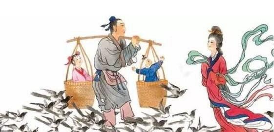 关于牛郎织女的故事简介 一段话讲述浪漫的神话爱情故事