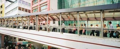 世界上最长的露天自动扶梯 香港中环至半山自动扶梯长800米