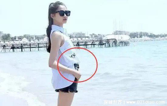 关晓彤大肚子要生了，疑似孕照曝光鹿晗要当爸爸了(谣言)