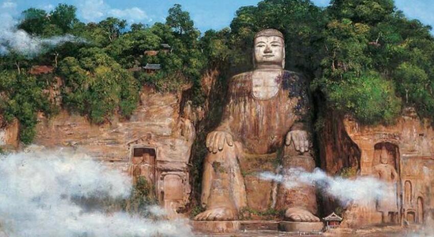 2020乐山大佛再次闭眼是真是假，没有闭眼(闭眼是酸雨导致)