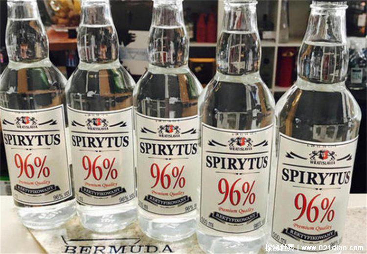 世界十大度数最高的酒，spirytus最烈性的酒(高达96度)