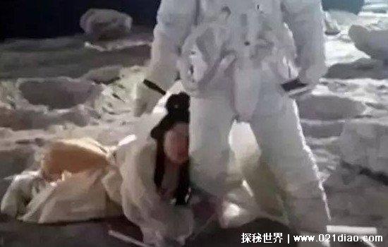 揭秘月球上嫦娥的死尸图片真相，美国登月发现三眼女尸(是假的)