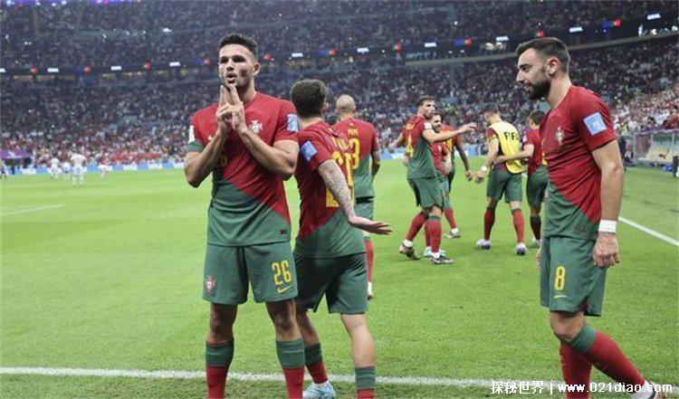葡萄牙6-1淘汰瑞士晋级8强（与摩洛哥展开对决）