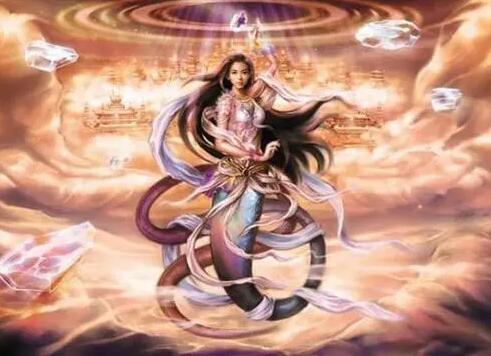 女娲的全身长什么样，人脸蛇身牛首虎鼻(真实样子太可怕)