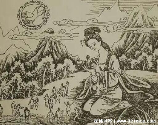 女娲的全身长什么样，人脸蛇身牛首虎鼻(真实样子太可怕)