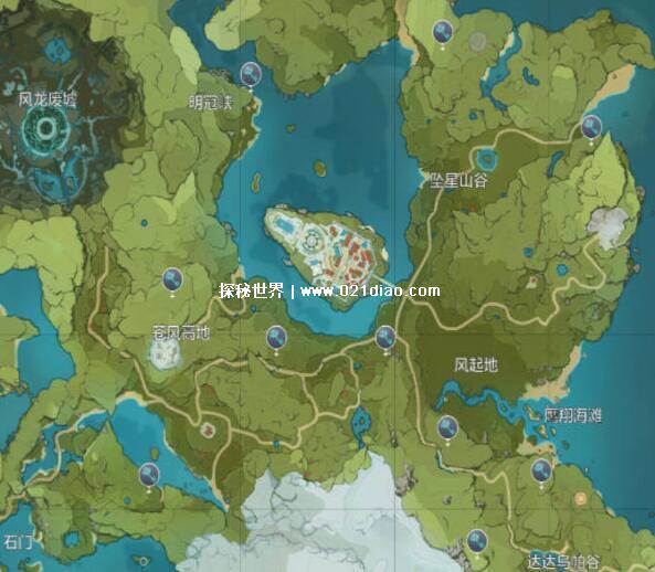 原神蒙德地灵龛分布图，20个地灵龛及钥匙获取技巧介绍