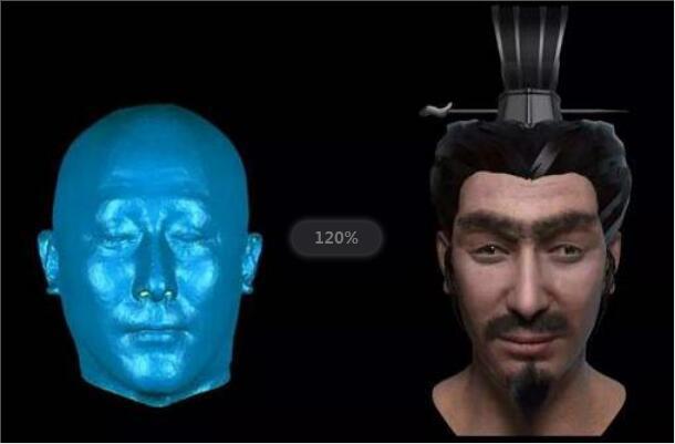 秦始皇的长相复原图片,并非历史书那个样子(史记描述像外星人)