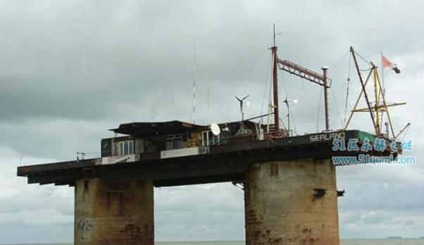 世界上最迷你的国家，怒涛塔仅是一个钻油平台