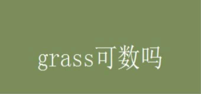 grass可数吗