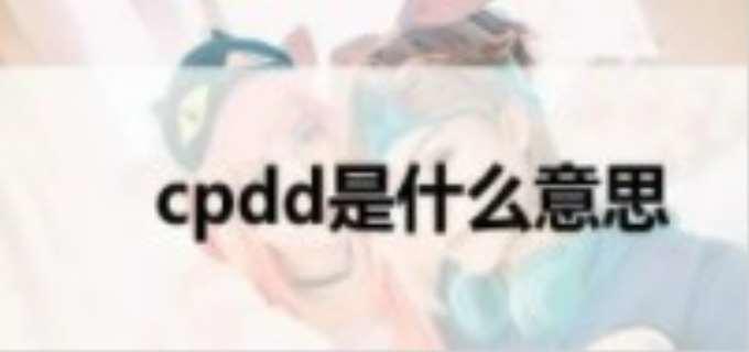 女生说cpdd是什么意思