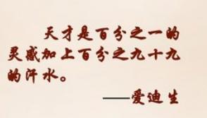 “天才是1%的灵感加上99%的汗水”是什么意思？