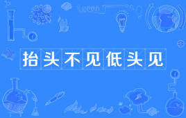 “抬头不见低头见”是什么意思？