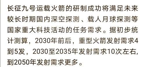 中国长征九号项目 不仅仅是一款超重型火箭