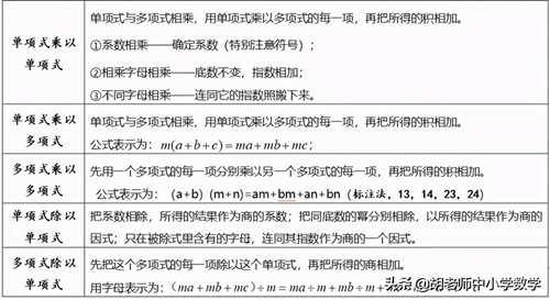 初一下册数学知识点
