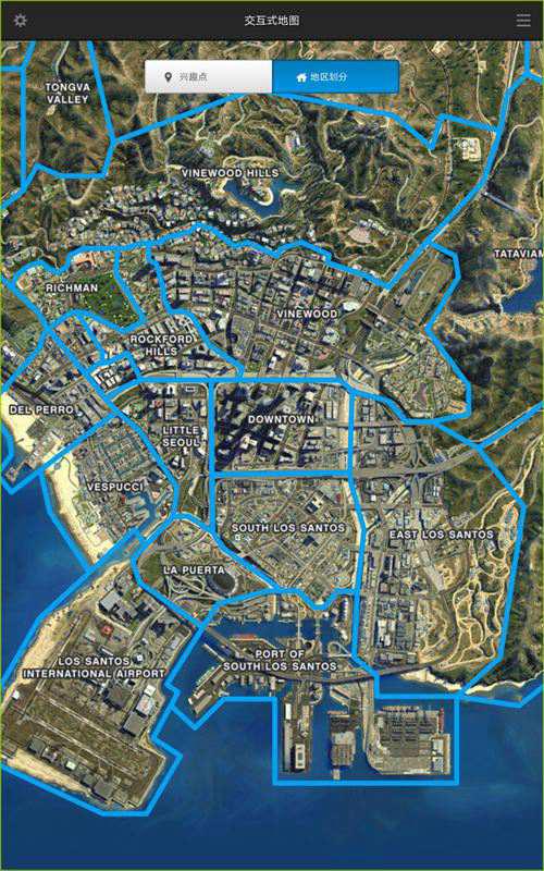 GTA圣安地列斯州区划一览