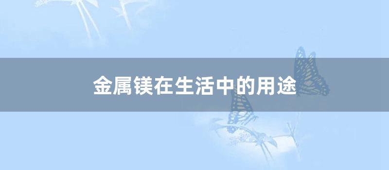 金属镁在生活中的用途 (金属镁在生活中的运用)