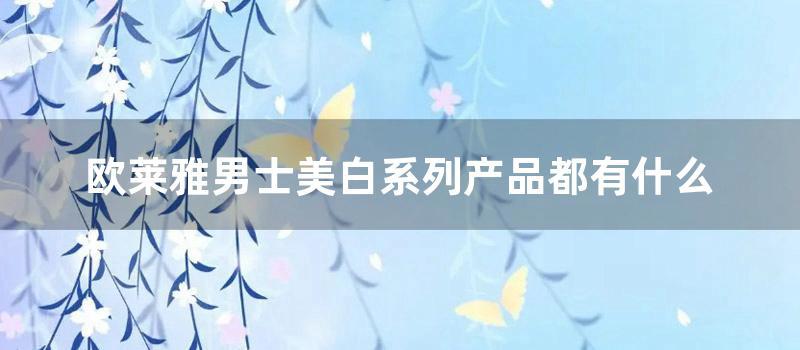 欧莱雅男士美白系列产品都有什么 (欧莱雅男士美白洗面奶)
